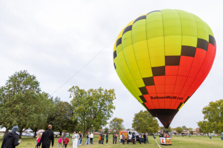 Photo of hot air balloon at campaign close event