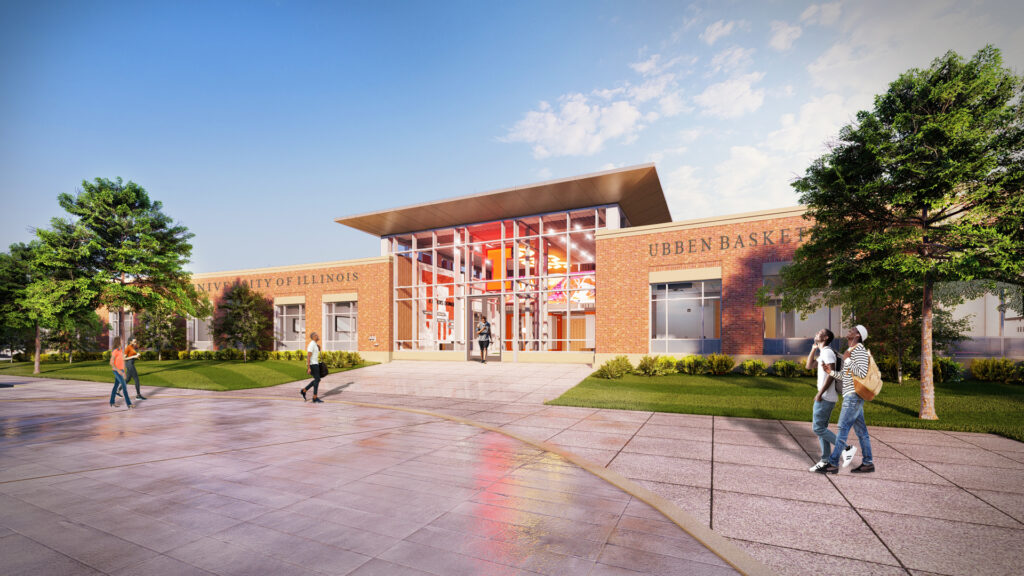 Front Entry - Ubben Basketball Complex Expansion and Renovation Renderings