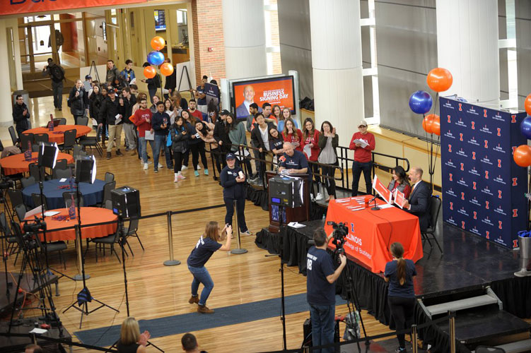 Gies College of Business annual Signing Day event